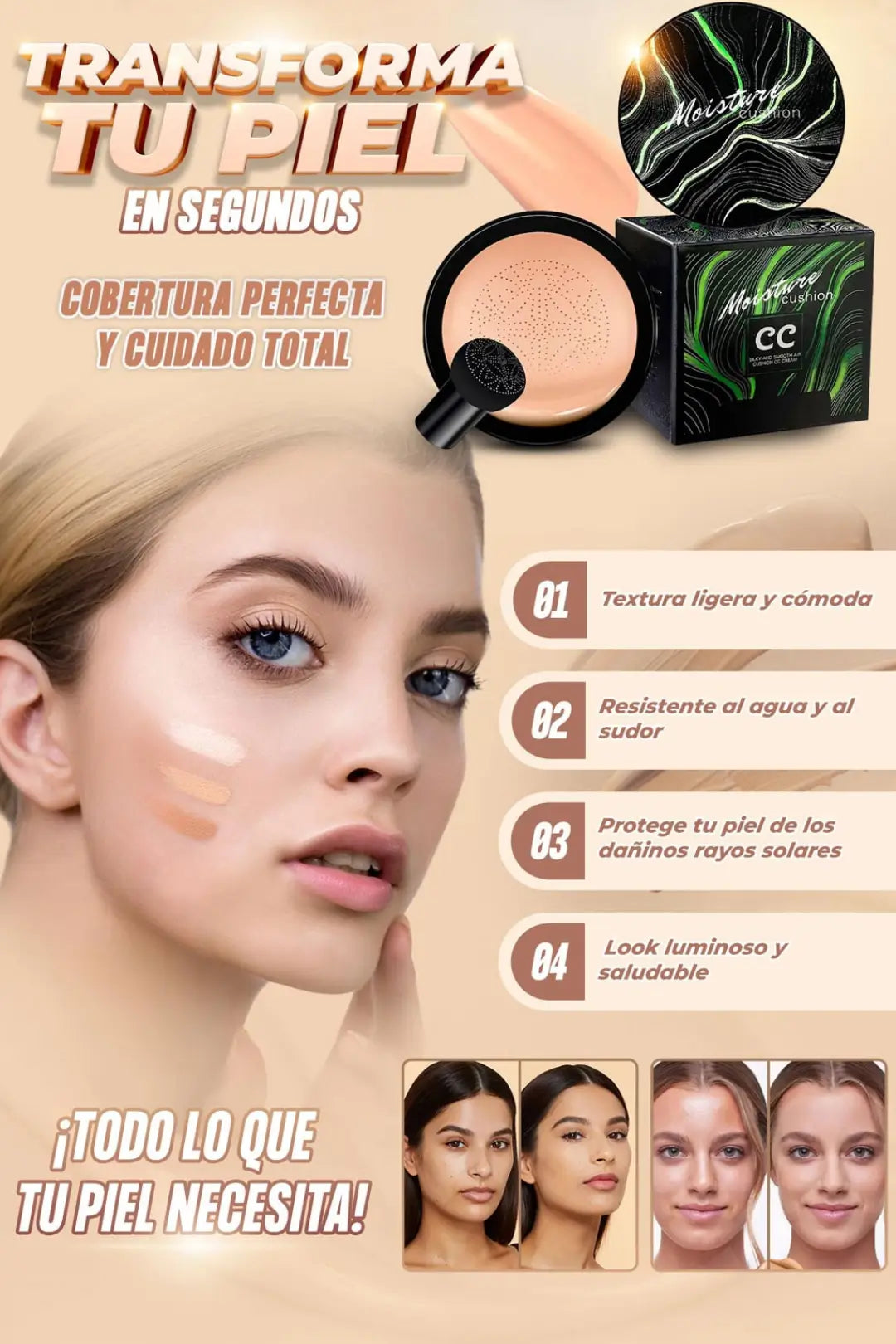 Base Liquida Moisture Cushion Olauty - Original
