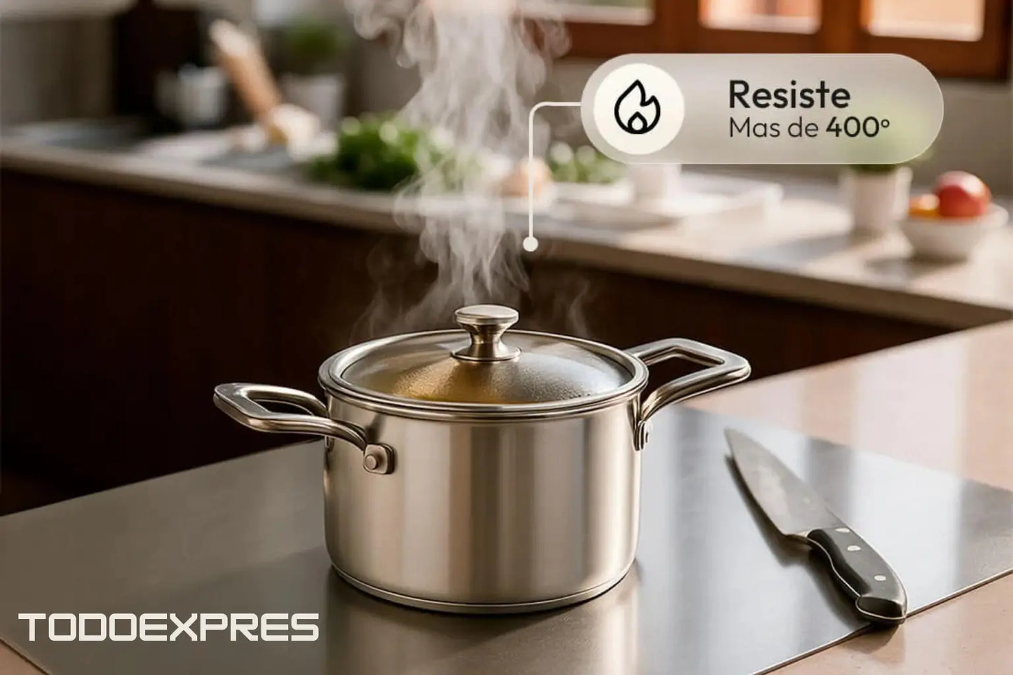 Tabla TodoExpres® de Acero Inoxidable 304L, 30x40 cm