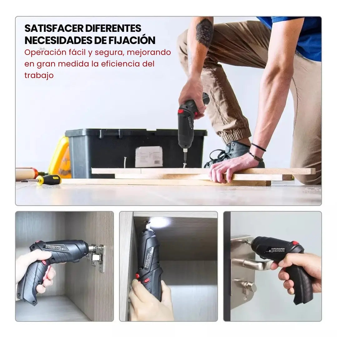 ForceDrive Ultra – Kit Destornillador Eléctrico Recargable Multifuncional