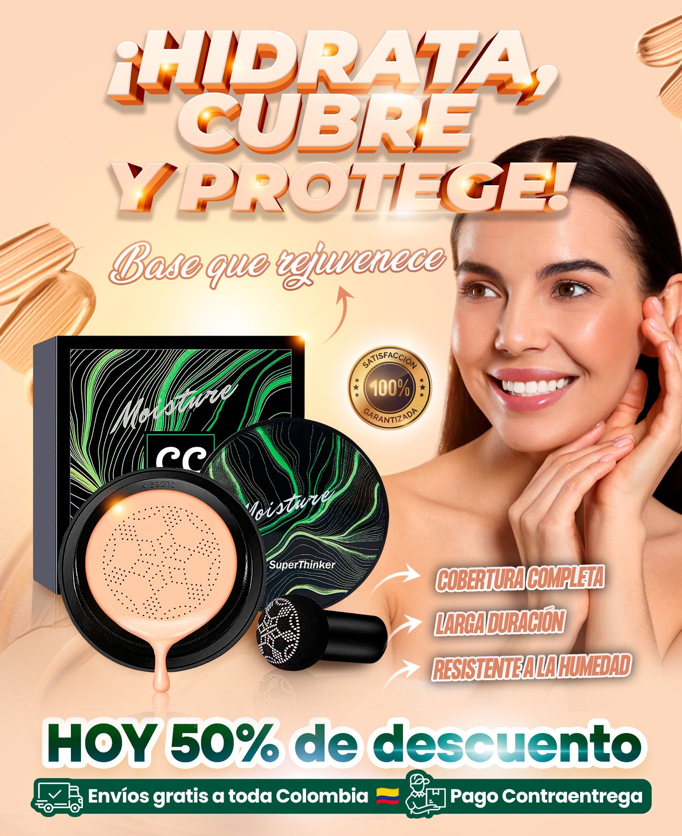 Base Liquida Moisture Cushion Olauty - Original
