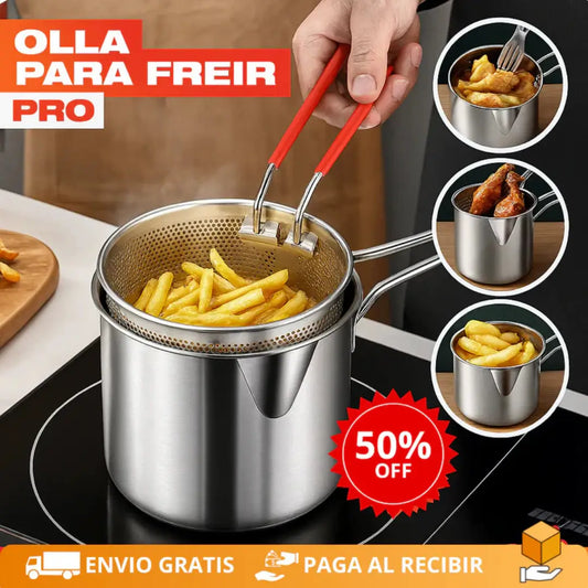 Olla Para Freir De Acero Inoxidable 304L