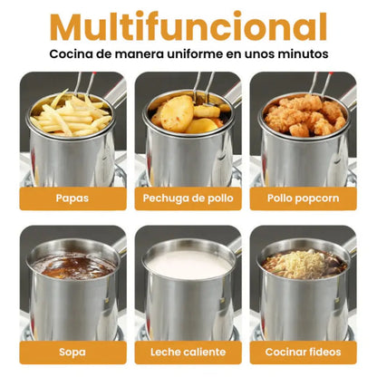 Olla Para Freir De Acero Inoxidable 304L