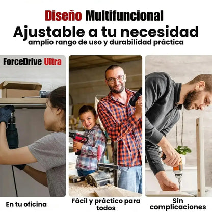 ForceDrive Ultra – Kit Destornillador Eléctrico Recargable Multifuncional