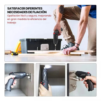 ForceDrive Ultra – Kit Destornillador Eléctrico Recargable Multifuncional